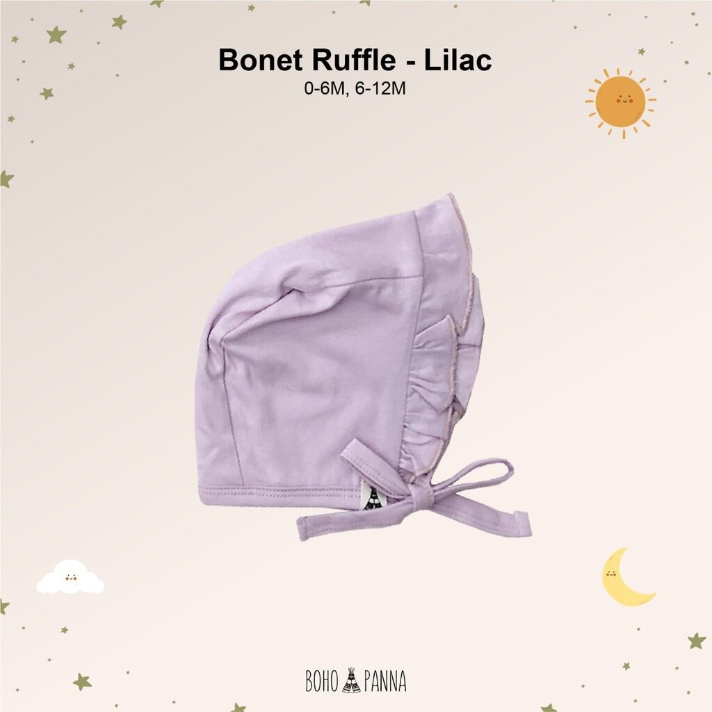 Bohobaby/Ruffle bonnet/0-12m/写真映えにも日除けにも♡ラッフルボンネット