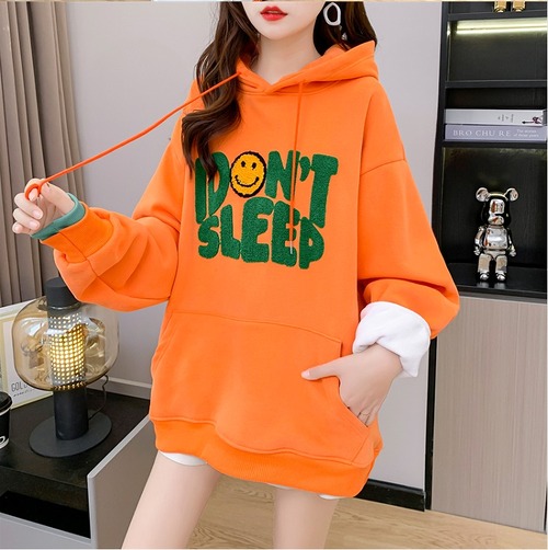 【秋冬新作】裏起毛ファッショントップス♪オレンジ/アンズ/ピンク3色展開◆#sebotv-2f43767