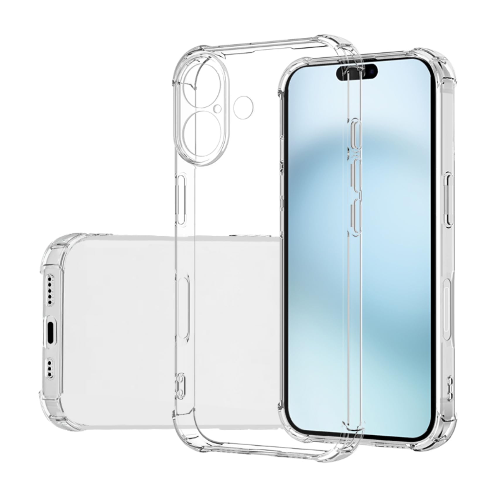 iPhone 16 Plus 用 ケース クリア TPU いphone 16 プラス 対応 透明 カバー バンパー SMPURF
