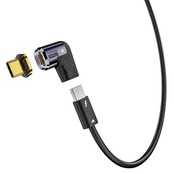 MUXER USB C マグネット アダプタ L字、40Gbps USB4高速データ転送、140W PD急速充電、4K 120Hz / 8K 60Hz HD映像信号伝送、USB4.0 Type-C マグネット、タイプCデバイス対応 (140Wアダプタ2個)