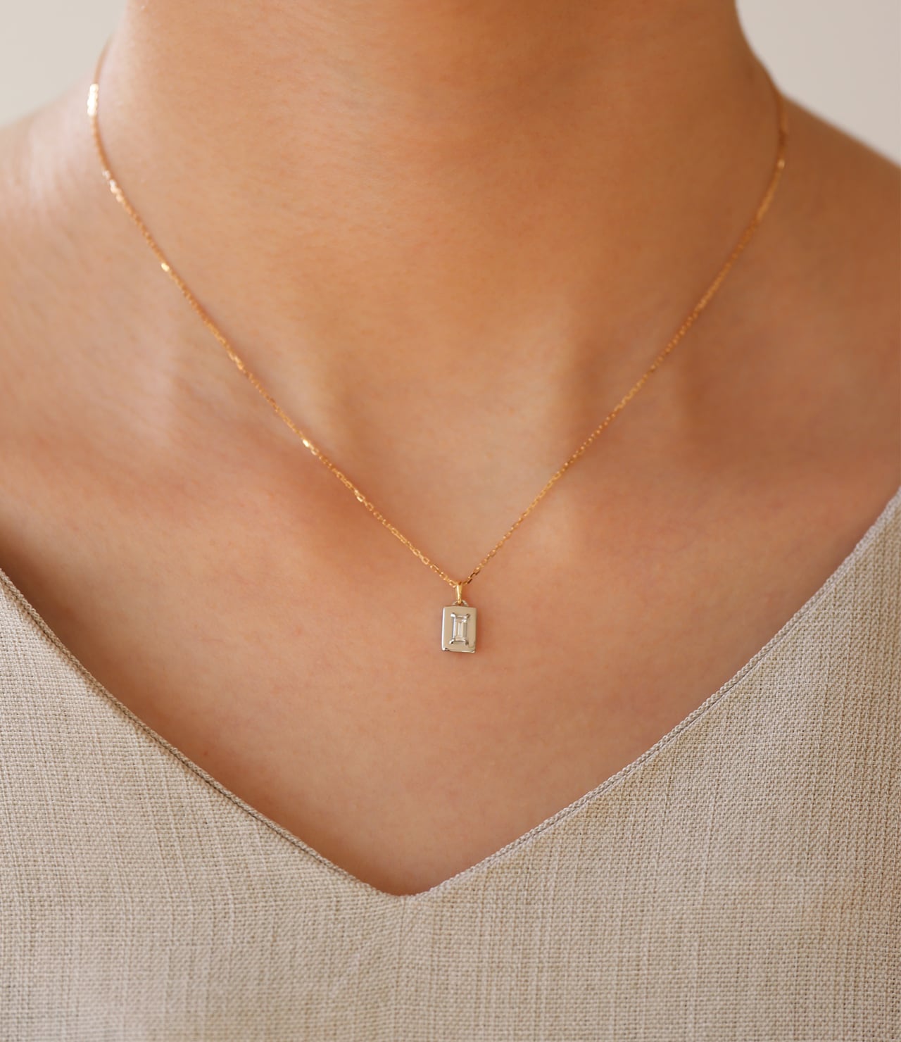 受注販売】Bucket cut Diamond Necklace K18YG＆PT950 / AL-018 | ALLIS