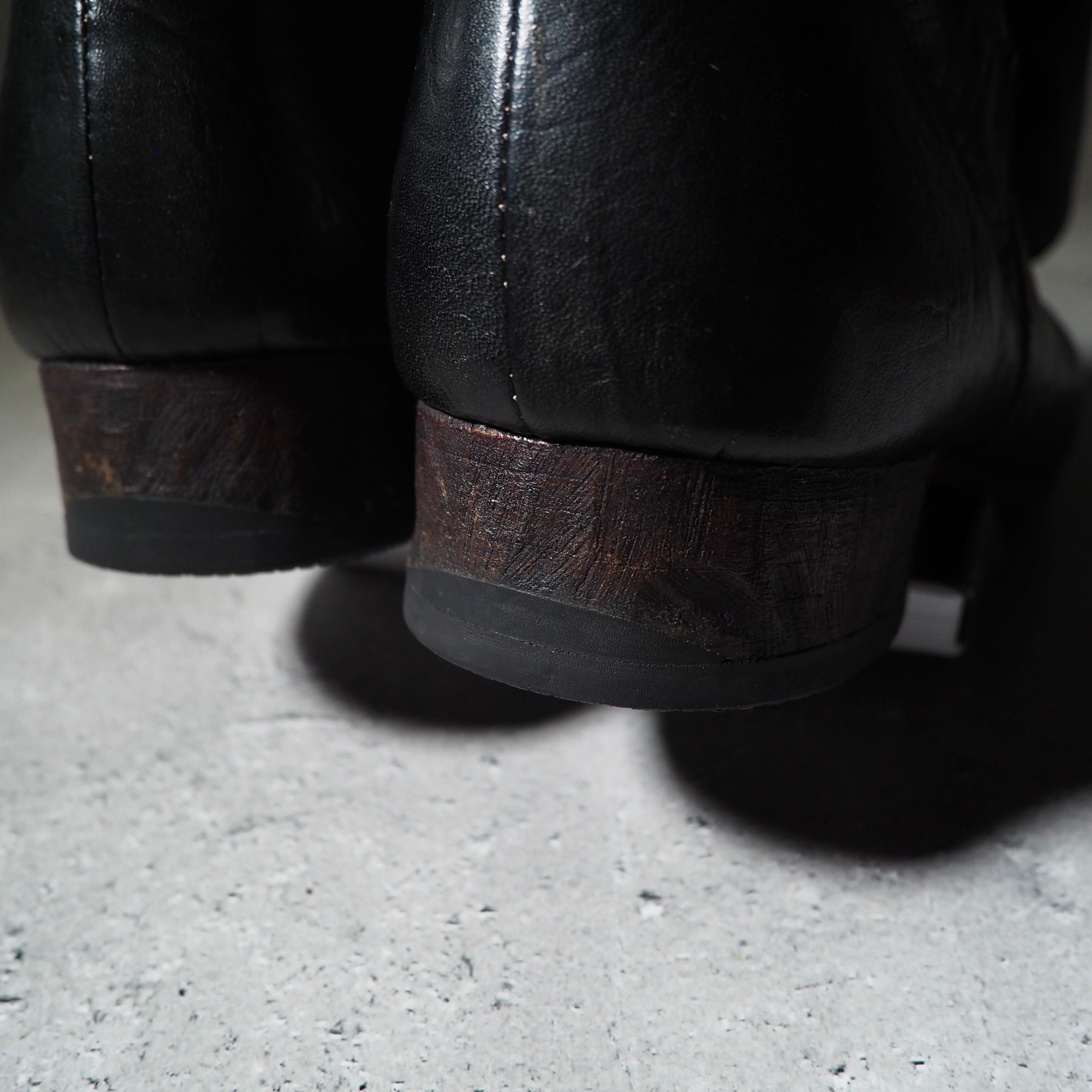 2000s ” Unknown ” Black mode Lamb leather Boots