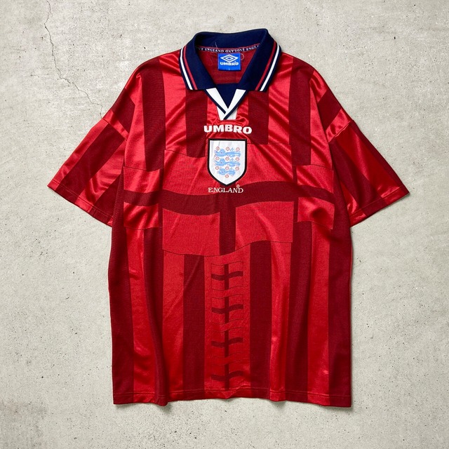 90年代 UMBRO アンブロ イングランド代表 1998 サッカーシャツ 