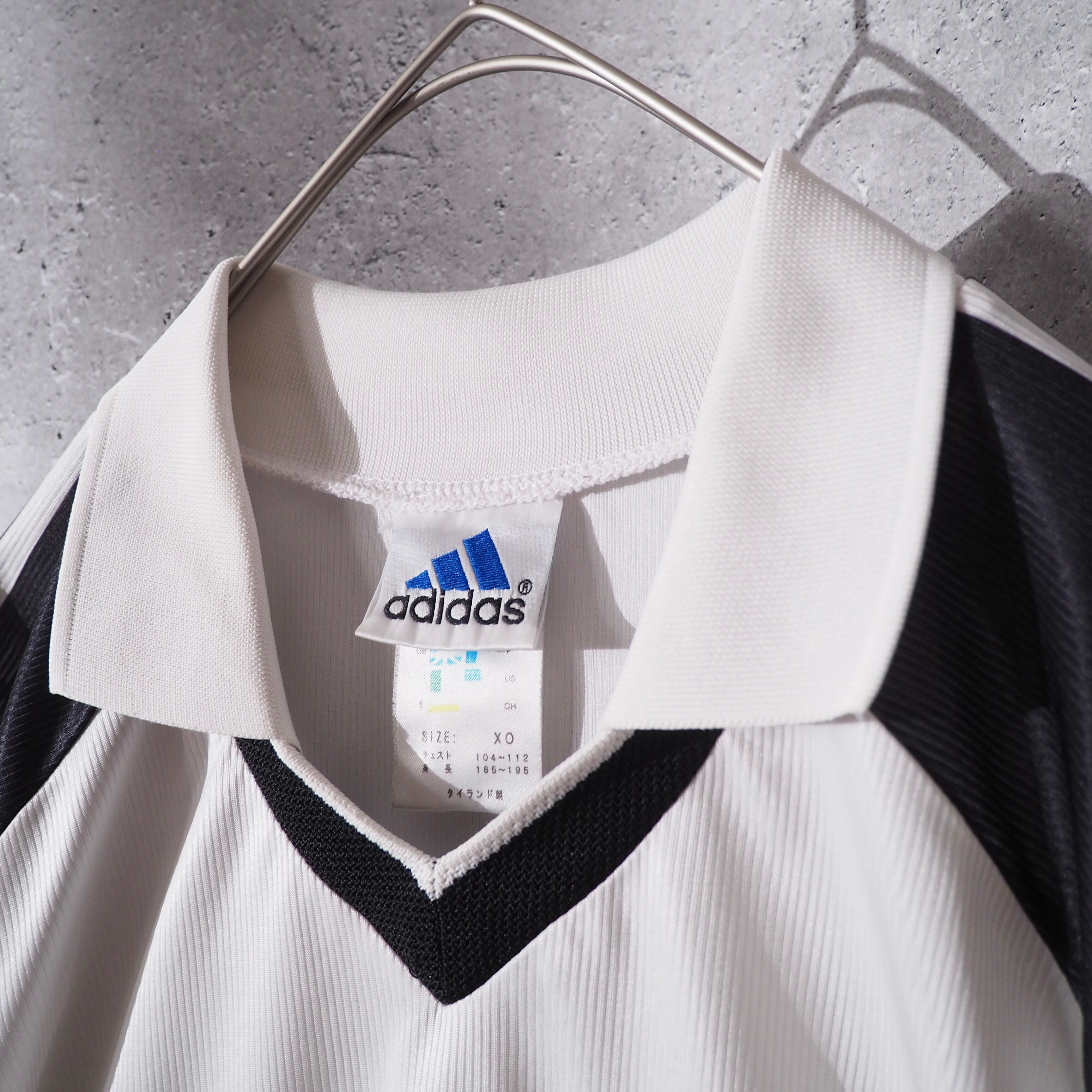 1990s " Old adidas " Monotone Line Design Vintage Loose Game Shirt