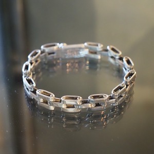 Mexico Silver925 Heavy Link Bracelet TU-103 28.2g メキシカンジュエリー シルバー アーティスト
