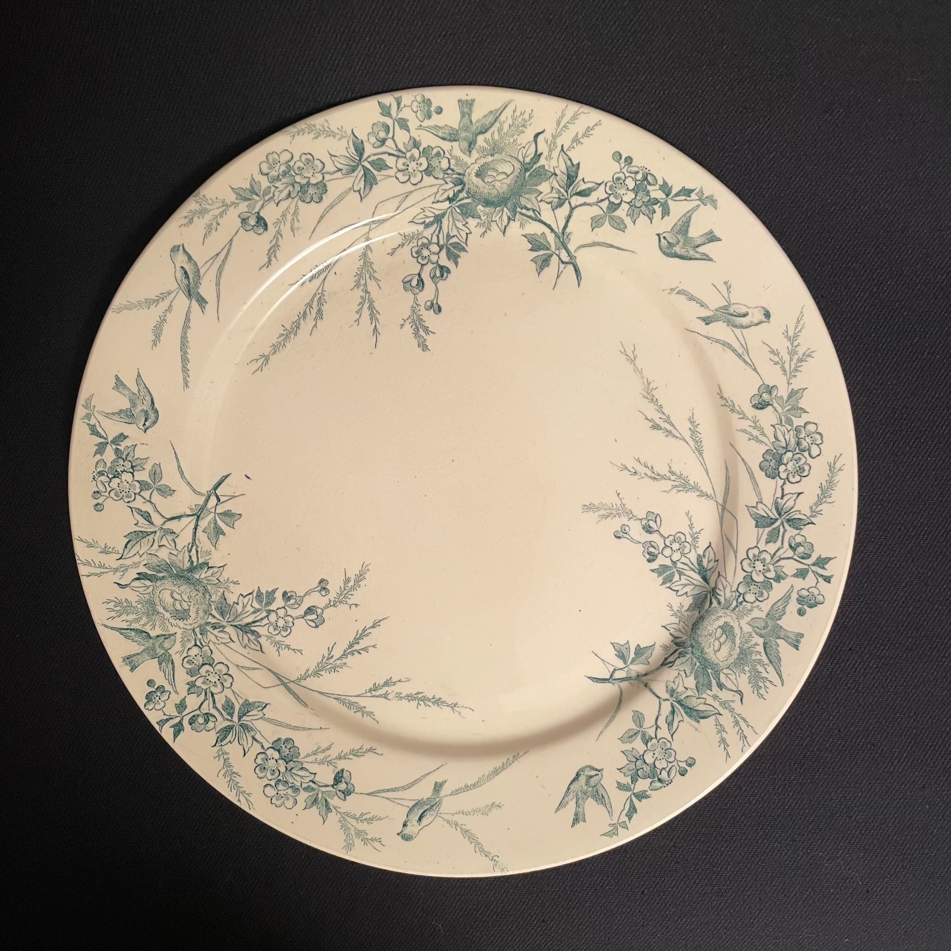 クレイユモントロー リノット Linotte プレート φ22.5cm E クレイユ・エ・モントロー/平皿（Creil et Montereau）窯/ LINOTTE
