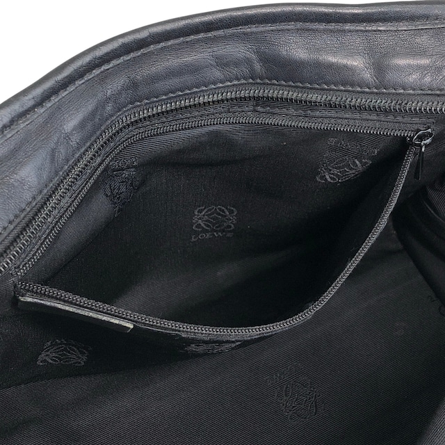 LOEWE ロエベ アマソナ28 ハンドバッグ ブラック アナグラム レザー ボストンバッグ vintage ヴィンテージ オールド bda233