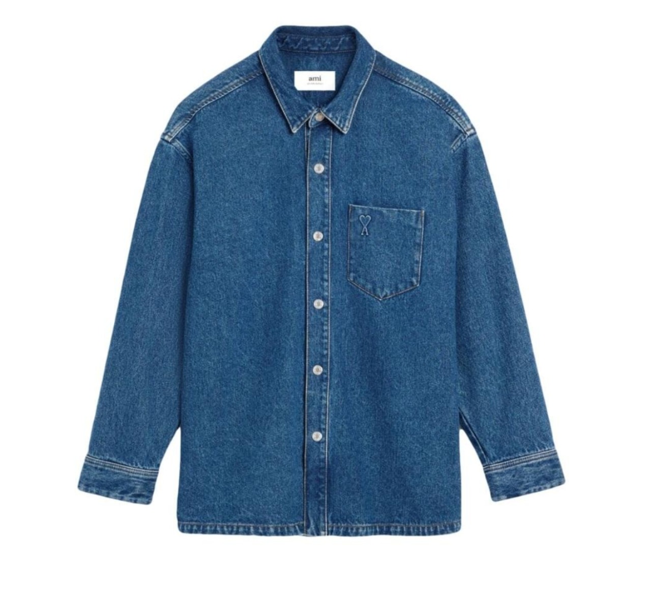 国内発 関税送料込 AMI PARIS Ami de Coeur デニム シャツドレス Ami Paris CAMICIA AMI DE COEUR IN DENIM | 会員様専用