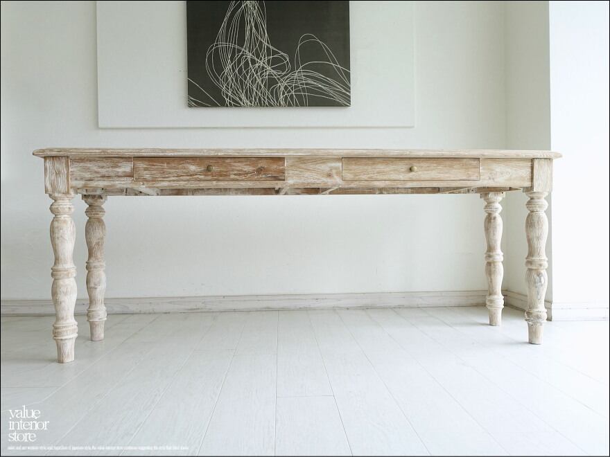 「 Y 様 サイズオーダーデスク 」 チーク無垢材 デスクReproモデル/WW 机 テーブル 無垢材家具 世界三大銘木