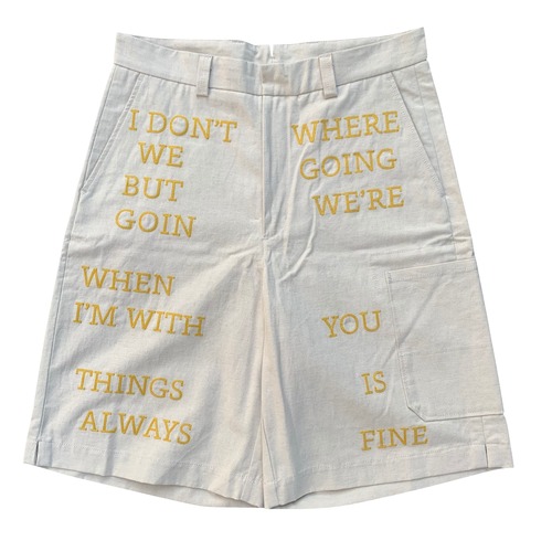 CC EMBROIDERY PMA SHORTS -IVORY-