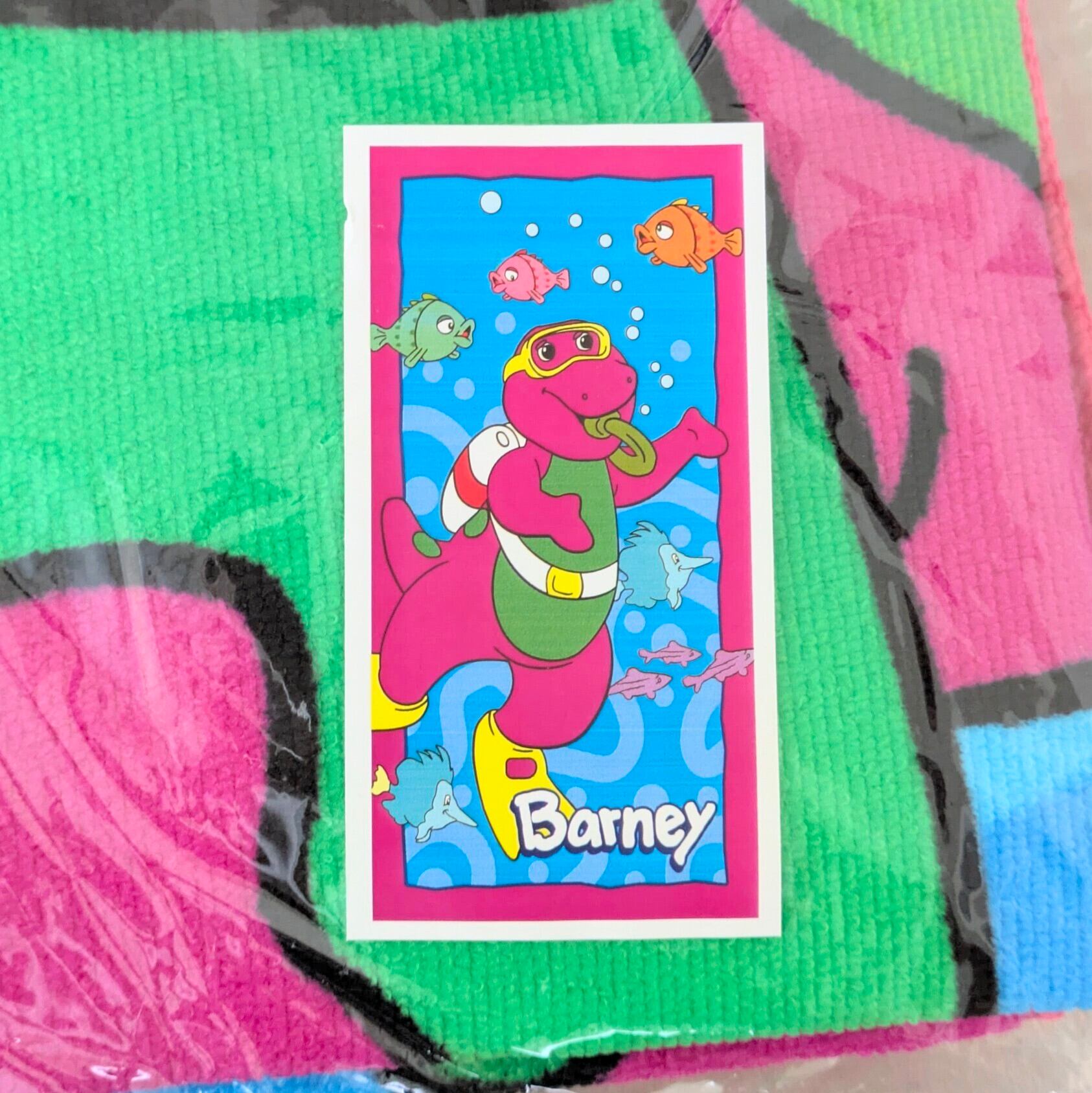 ♧【 Barney & Friends( バーニー&フレンズ ) 】 BIG TOWEL / ビーチタオル / バスタオル 〚アメリカン雑貨 アメトイ〛