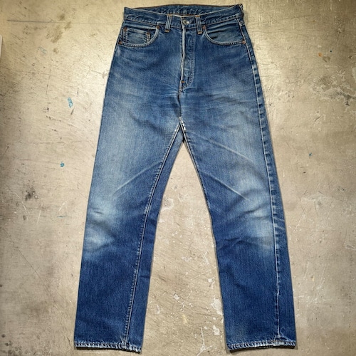 70's Levi's リーバイス 501 デニム 66前期 赤耳 セルヴィッジ 刻印6 スモールe バックポケットシングル 実寸W29 色落ち良好 USA製 希少 ヴィンテージ BA-2514 RM2933H