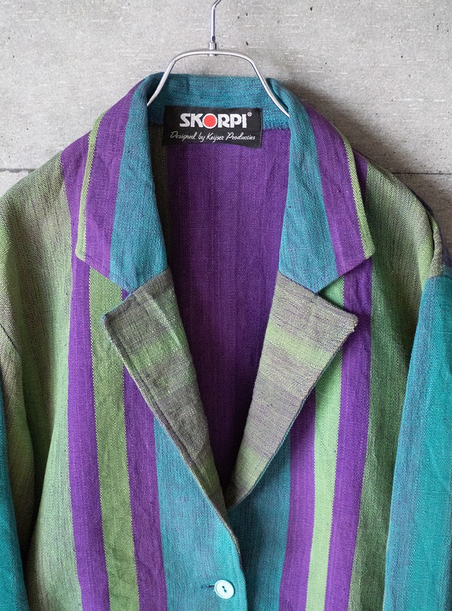 "SKORPI" 1980s Multi stripe jacket