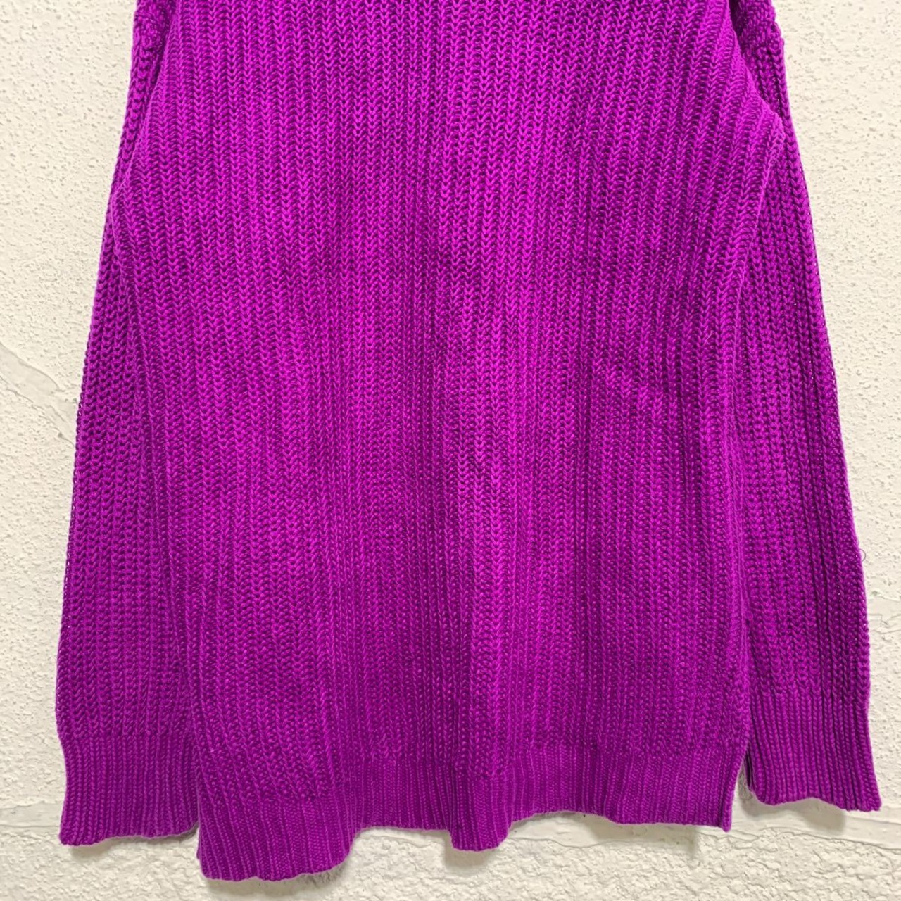 LAUREN RALPH LAUREN コットン ニット セーター L レディース パープル 