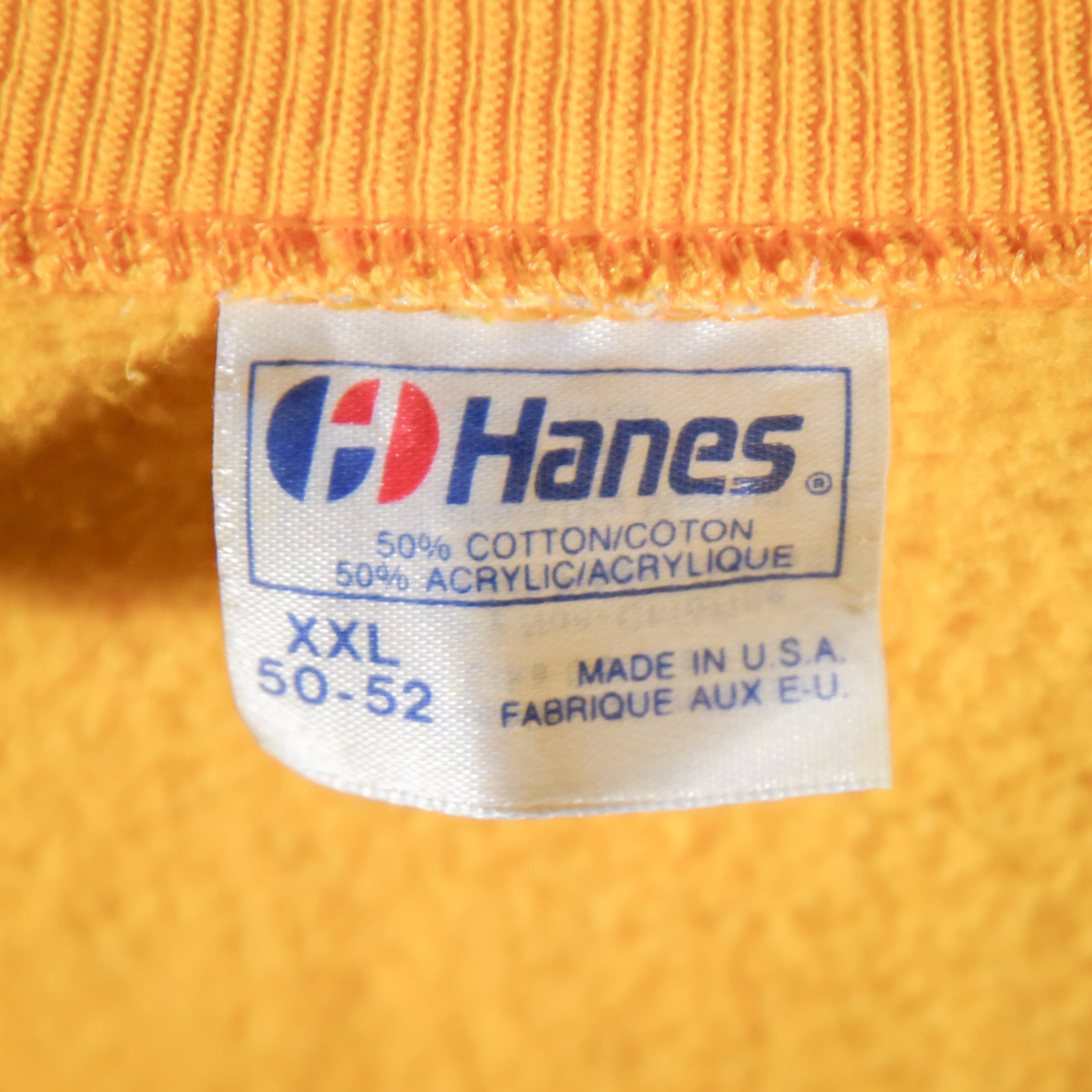 80s US ARMY ヴィンテージ スウェット Hanes 80s HANES THE FED Crew Neck Sweat Made in USA Yellow ヘインズ 企業