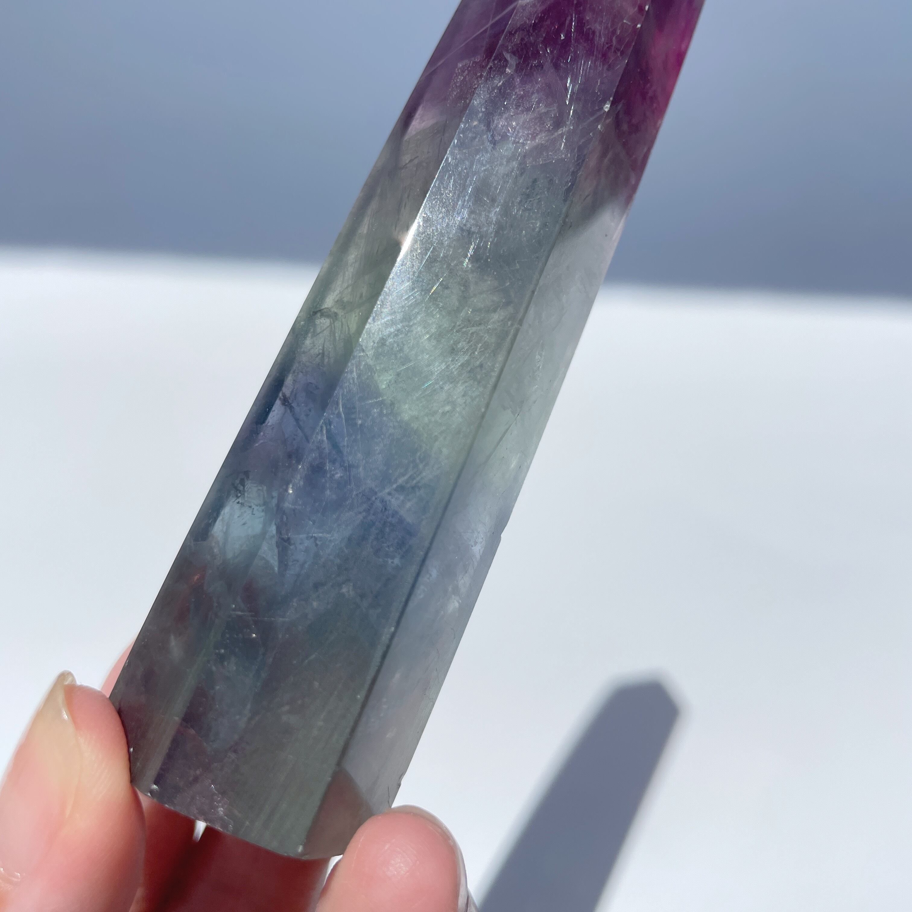 レインボーフローライト タワー型94◇Fluorite◇天然石・鉱物