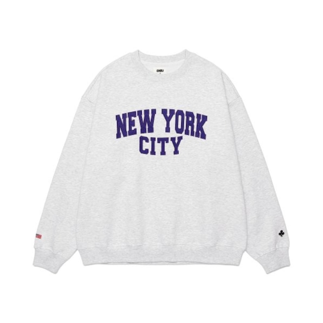 [ENOU] New York City Sweatshirt_Gray 正規品 韓国ブランド 韓国ファッション 韓国代行 韓国通販 トレーナー
