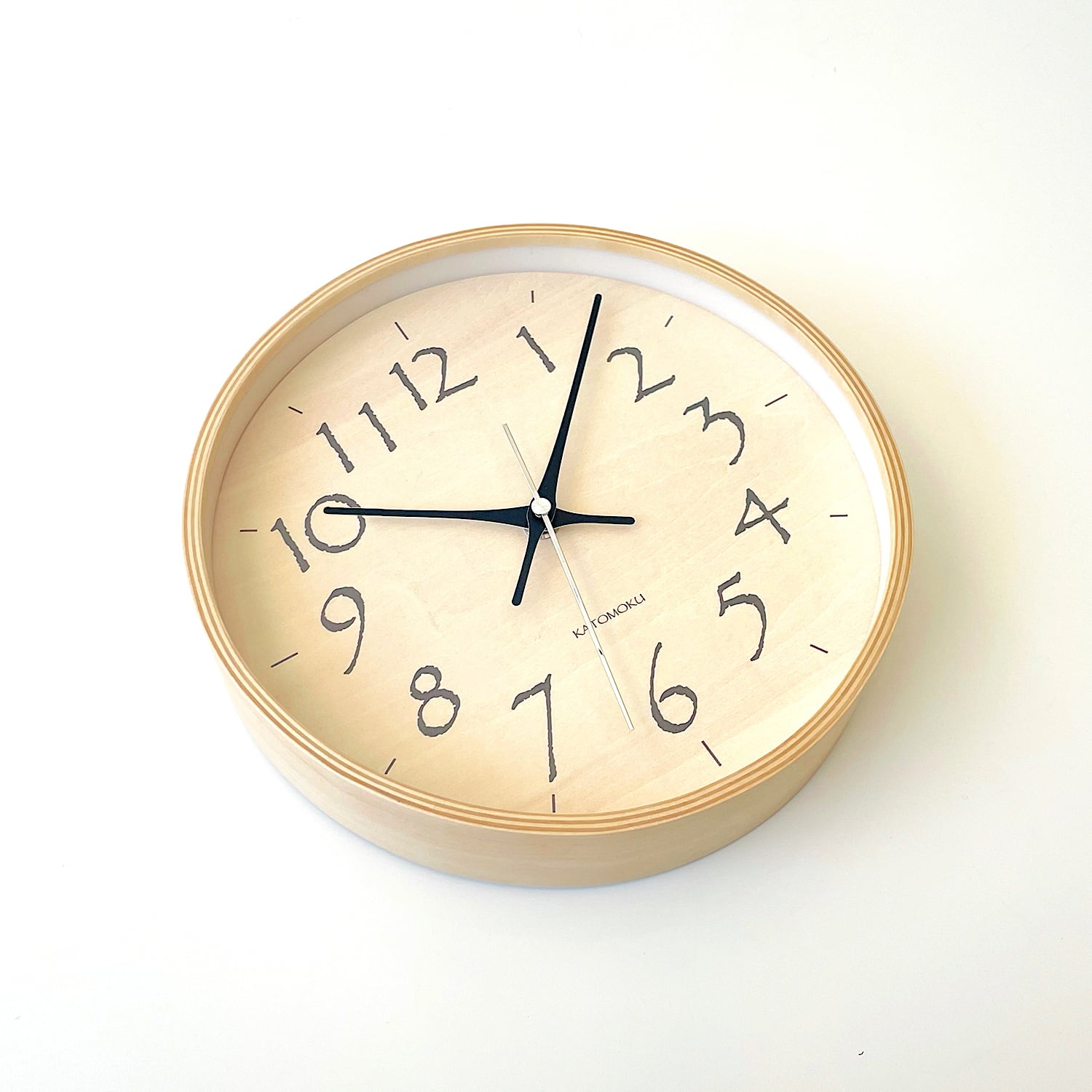KATOMOKU plywood clock 21 ブラック km-120BK 掛け時計 | 加藤木工