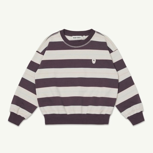 《main story 2026AW》Bubble Sweatshirt / Conker Stripe