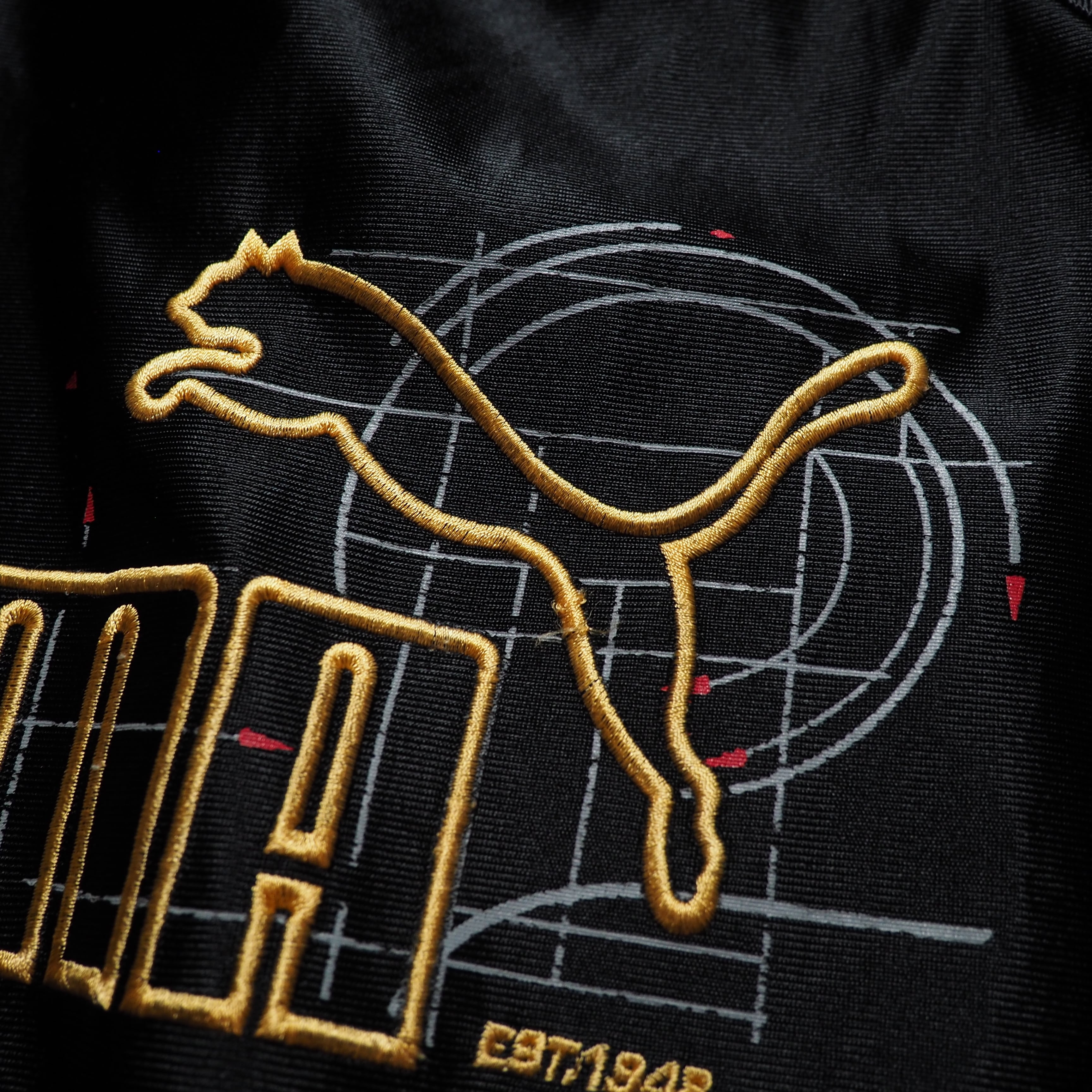 ” Old PUMA ” Graphic logo Embossed vintage loose game shirt