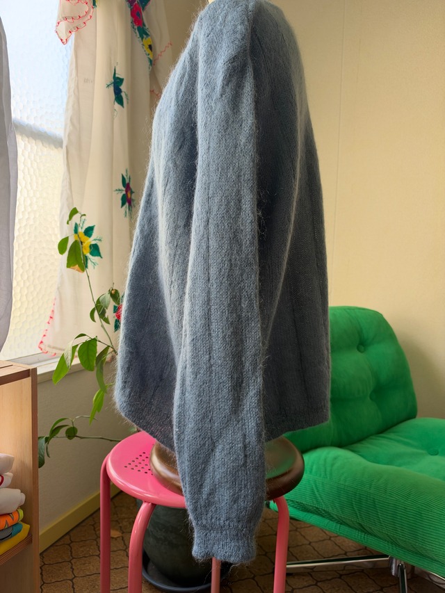 70s-80s Euro V-Neck Mohair Knit Cardigan