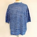 Mesh Crew Neck Knit　Blue Mix