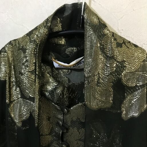 SAINT LAURENT PARIS サンローラン パリ 20SS シルク混 ドレス