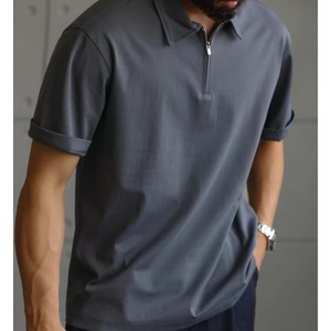 ハーフジップ半袖ポロシャツ 225833