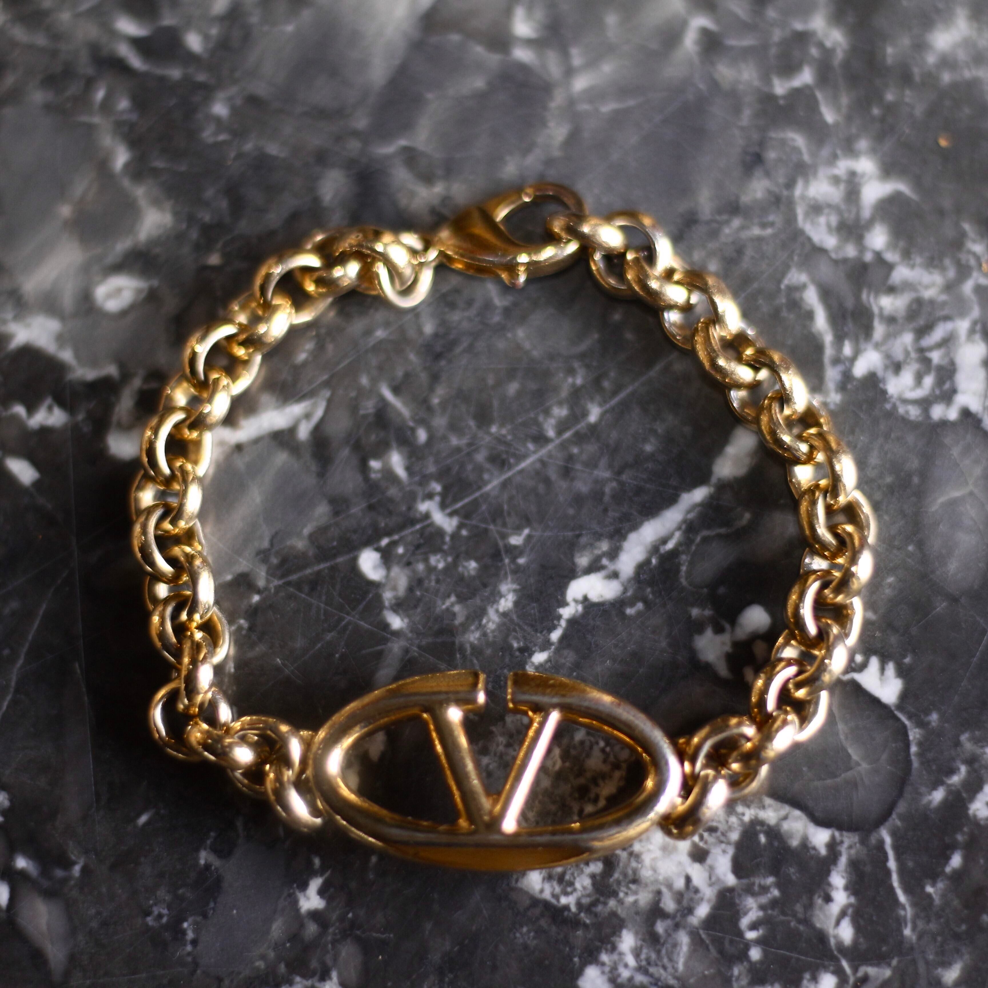 VALENTINO GARAVANI LOGO GOLD CHAIN BRACELET/ヴァレンチノ
