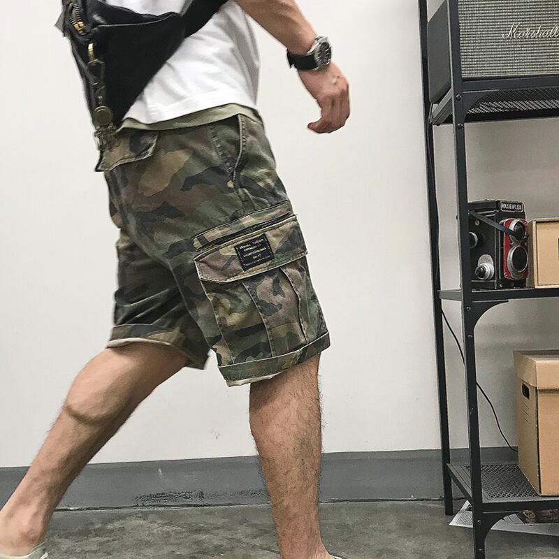 サマーカジュアルスタンダード迷彩柄ショーツ レトロ 夏物 ブルマー Xu_Tailang32582395346