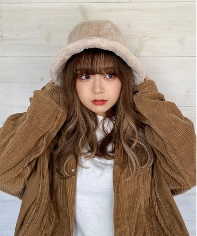 ammy. (エイミードット) ふわふわ ファー バケット ハット ナチュラル AMY-CA-07J21-0011