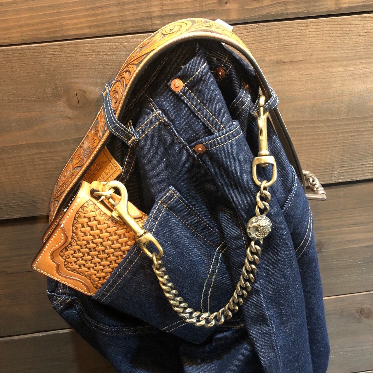 真鍮 ブラス ウォレットチェーン 高級 オリジナル 燻し加工 (イーグル) 真鍮 ブラス ウォレットチェーン 高級 オリジナル 燻し加工