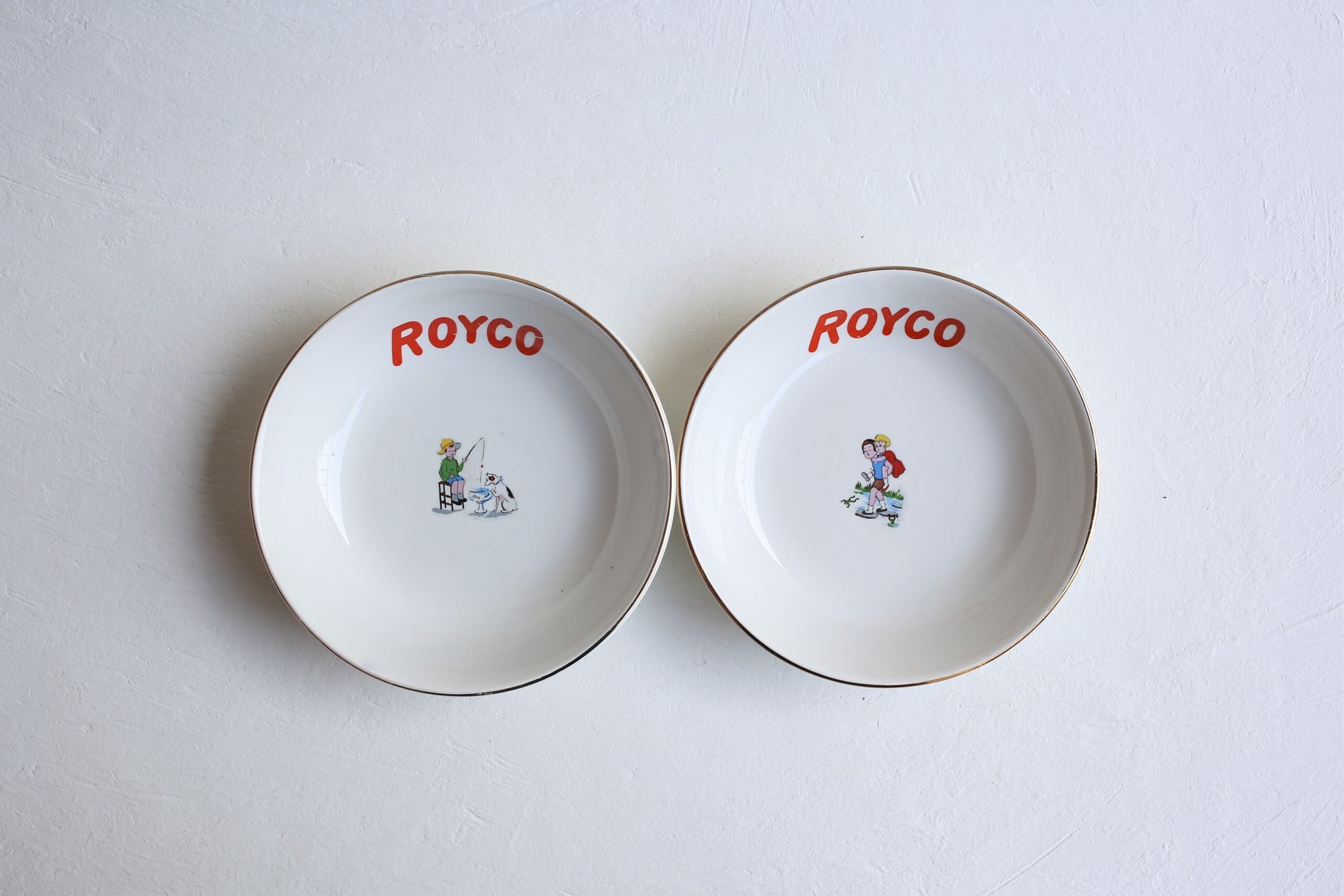 フランス アンティーク ヴィンテージ Digoin Sarreguemines サルグミンヌ 『ROYCO』スープ皿 深皿 N-04024