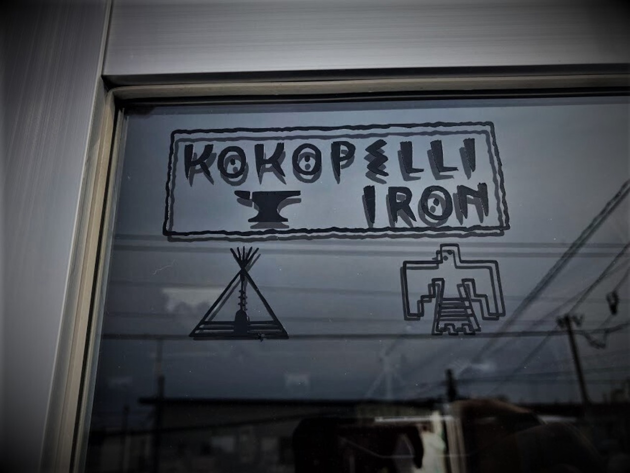 Kokopelli Iron ロゴステッカー マットブラック サイズM　送料無料