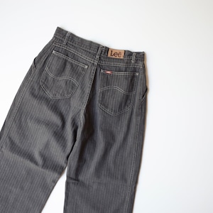 80s USA Lee black stripe denim pants