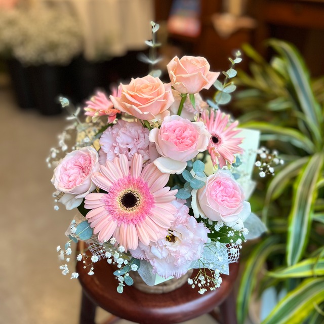 【店舗受取り】フラワーアレンジ ラッピング付き！生花 フラワーギフト プレゼント