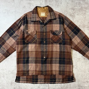 〜60's McGREGOR Wool Open-Collar Shirt 60年代 アメリカ オープンカラーシャツ ボードシャツ ヴィンテージ ビンテージ  TT2026-0047