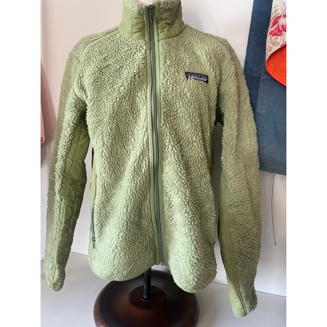 Patagonia lime green fleece jacket