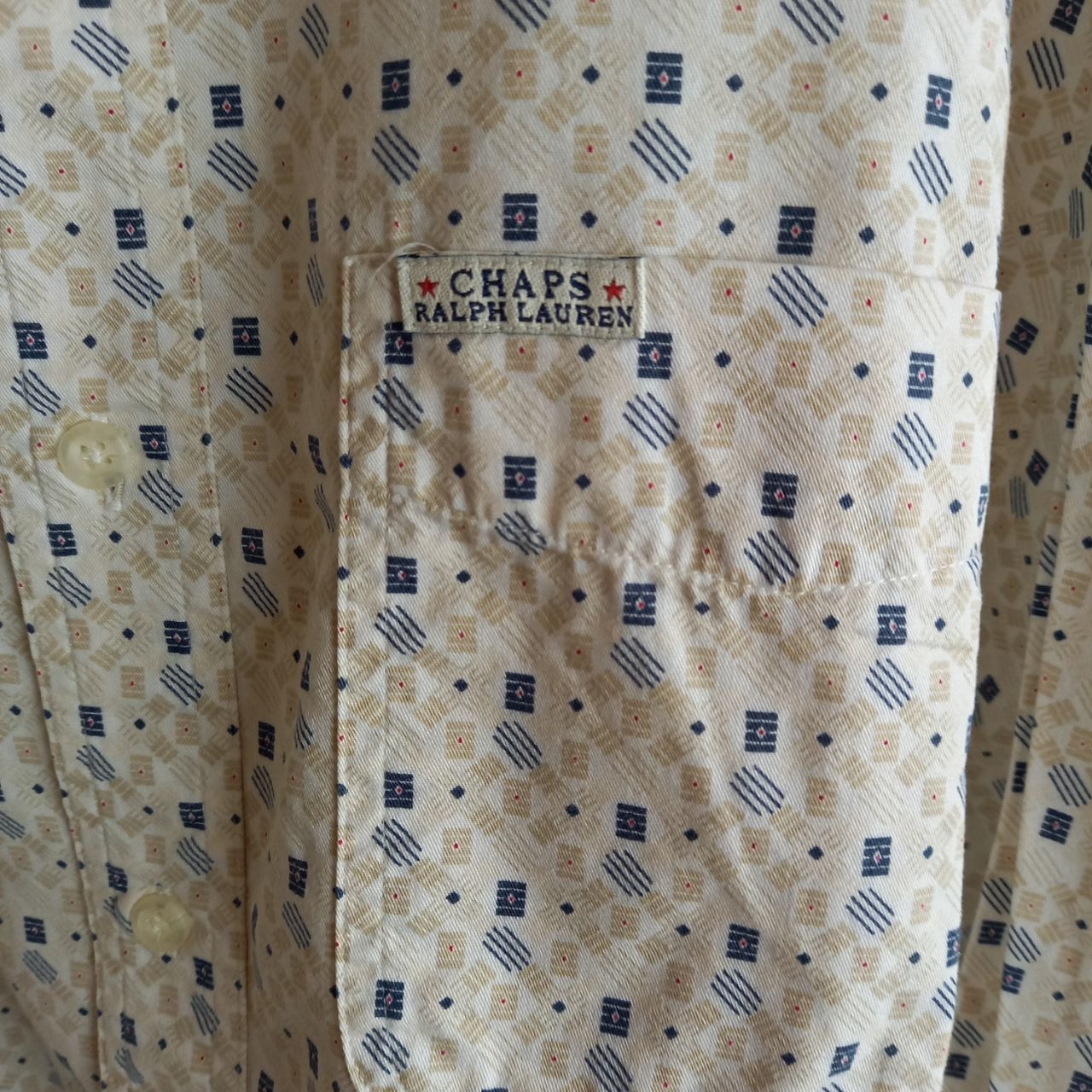 ラルフローレン CHAPS BDシャツ 長袖 総柄 XL