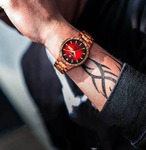 木製腕時計 メンズ ナチュラルウッドウォッチ カレンダー機能 ダイバーズスタイル 天然木 曜日表示 蓄光針 43MM 大型文字盤 ギフト プレゼント 父の日 誕生日 ビジネス カジュアル