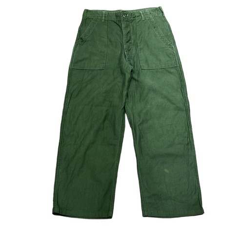 US.ARMY used cotton satin baker pants SIZE:W32×L33 AE