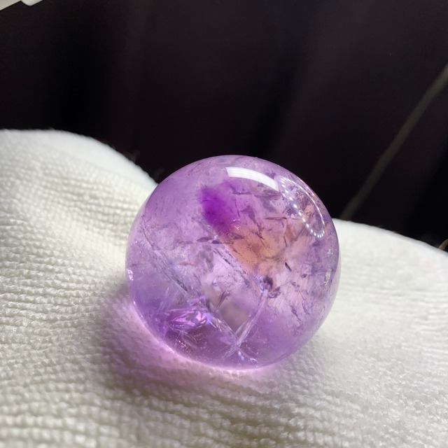 超透明✩アメトリンスフィア✩クラック水晶台座付き