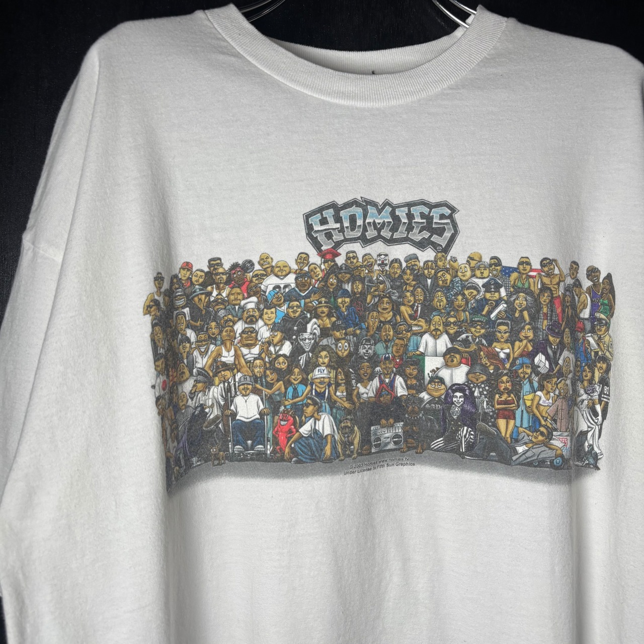 00s USA製　HOMIES T-shirt　ホーミーズフィギュア　Tシャツ　チカーノ　アメリカ雑貨　ローライダー