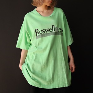 over silhouette print design lime-green color Tee