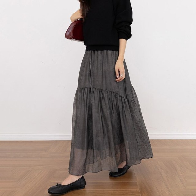 tiered sheer skirt 14776