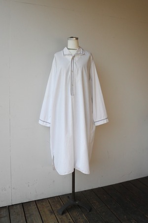 embroidery shirt one-piece