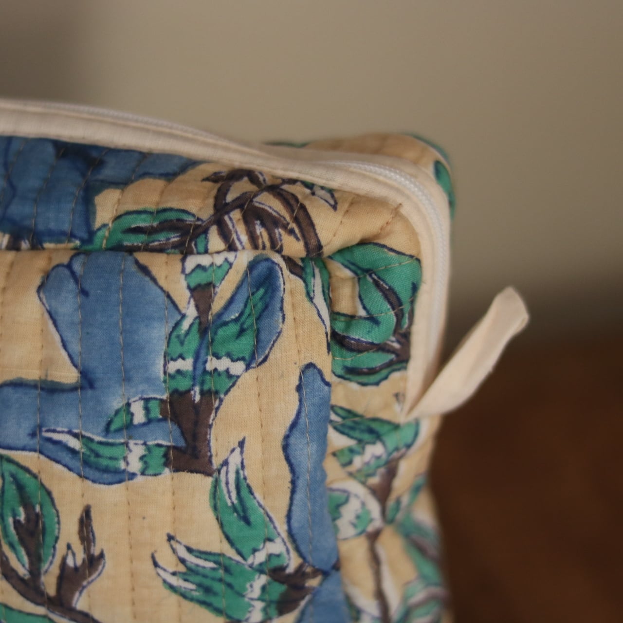 shesay ブロックプリント キルティングポーチ ブーケ | Zakka so-la