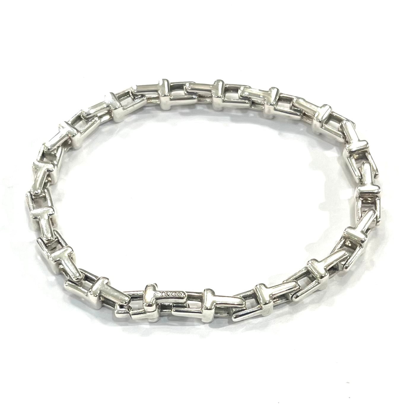 激レア【TIFFANY&CO. 】2791 Tリンクモチーフ シルバーブレスレット