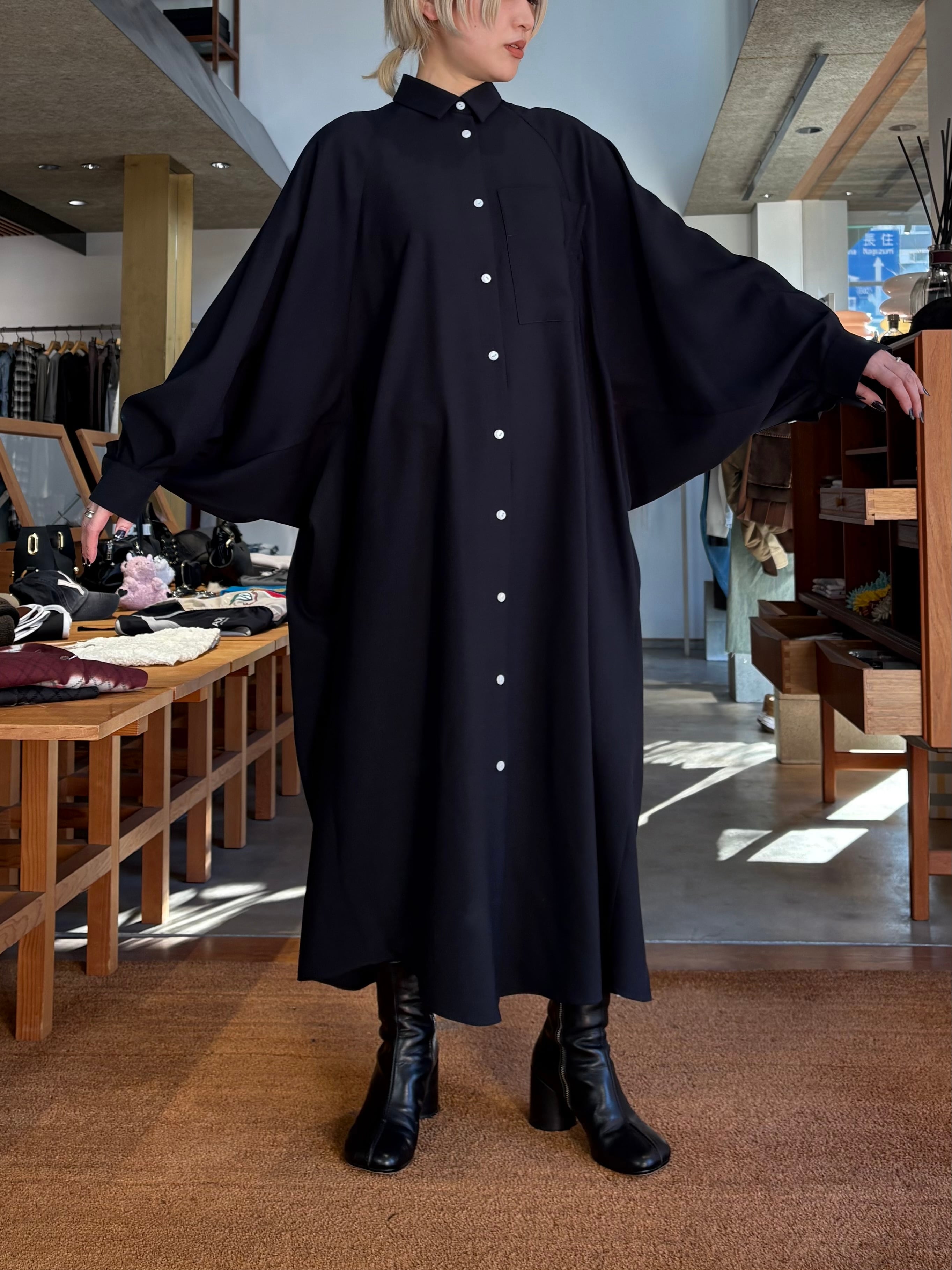 26SS】ENFOLD エンフォルド / CIRCLE TUCK DRESS / シャツワンピース