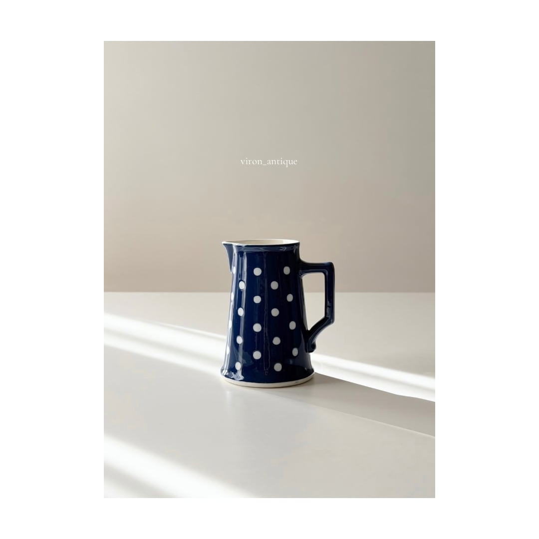 Sarreguemines サルグミンヌ / ブルードット柄のピシェ